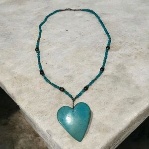 Turquoise Heart Pendant Necklace